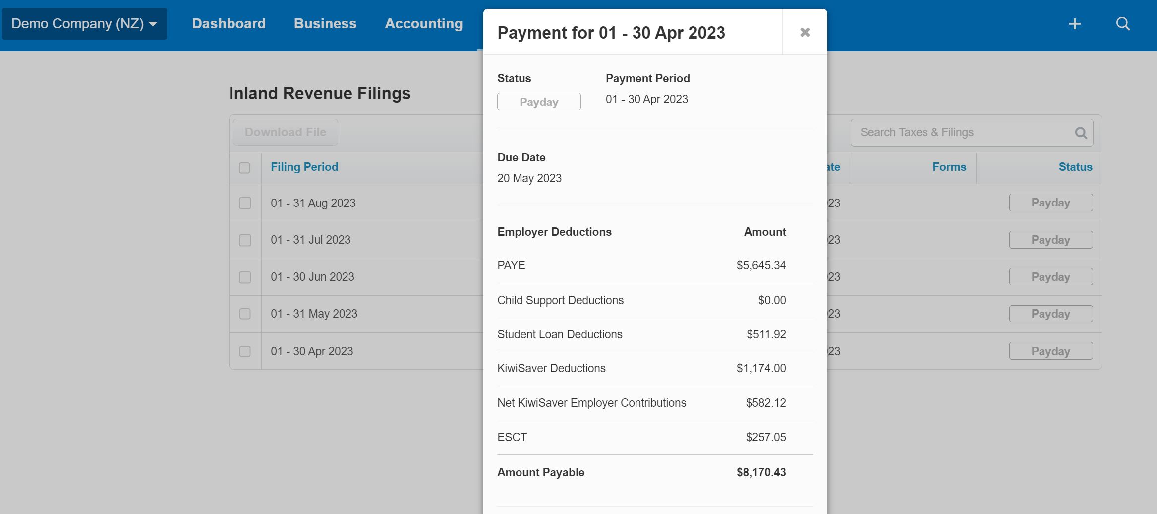 Court Fines not included in Taxes and Filing